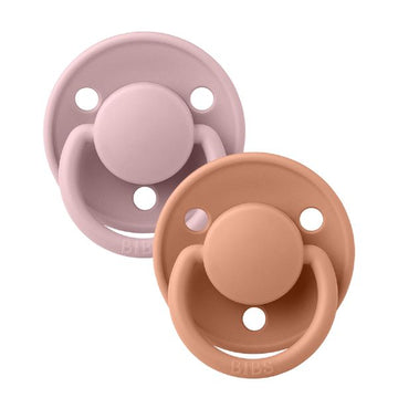 זוג מוצצי BIBS סיליקון PINK PULM-PEACH