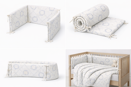 מגן ראש למיטת תינוק מבד טטרה 100% כותנה