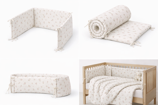 מגן ראש למיטת תינוק מבד טטרה 100% כותנה