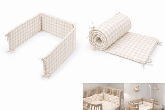 מגן ראש למיטת תינוק מבד טטרה 100% כותנה