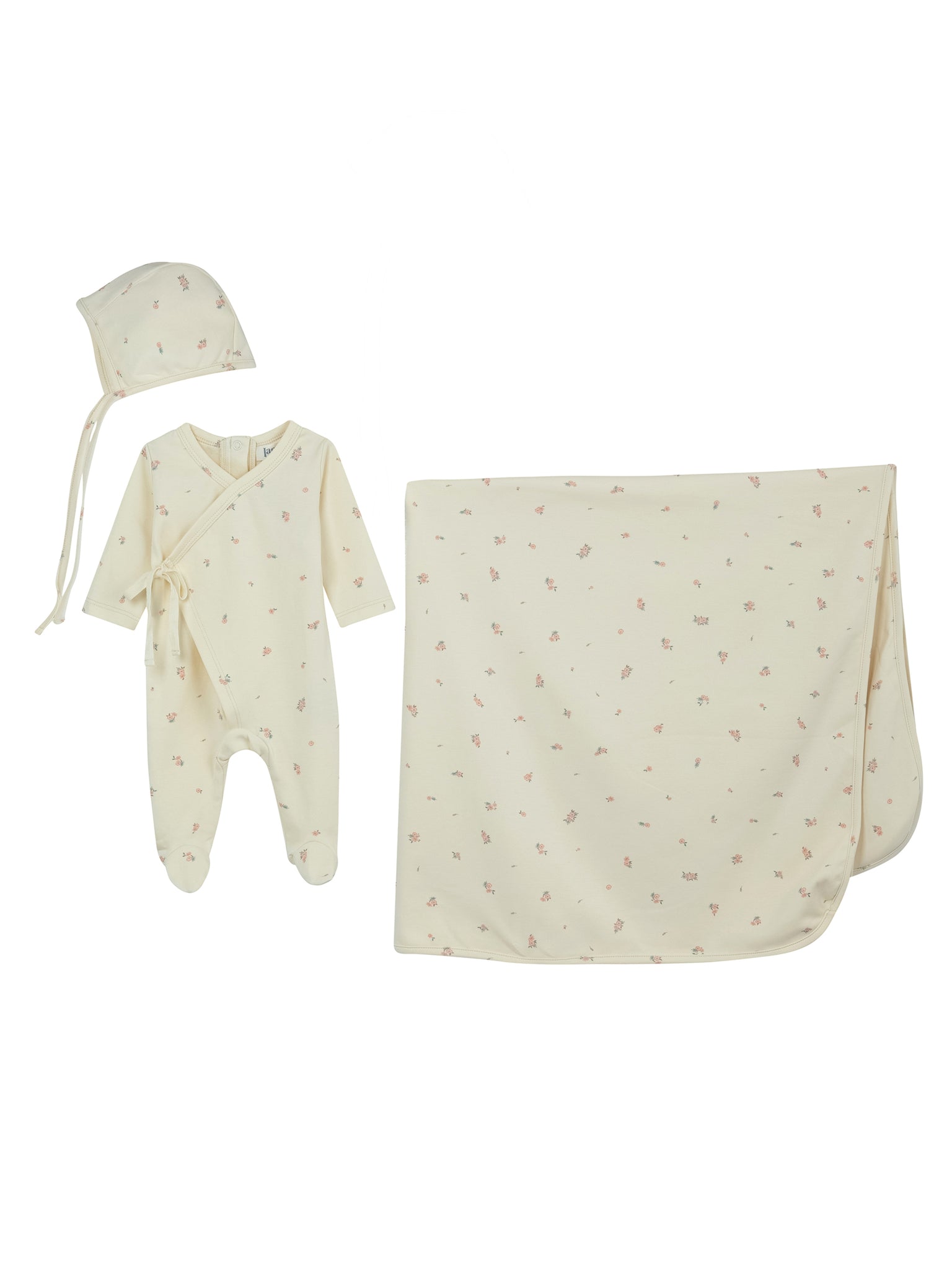 Baby Cherry Set - Overalls, Hat and Blanket