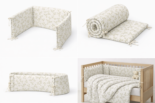 מגן ראש למיטת תינוק מבד טטרה 100% כותנה