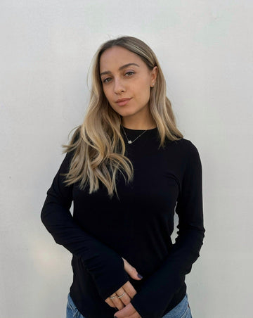 Basic long sleeve shirt - black